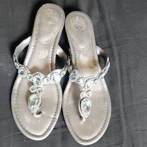 Rhinestone/silver sandals